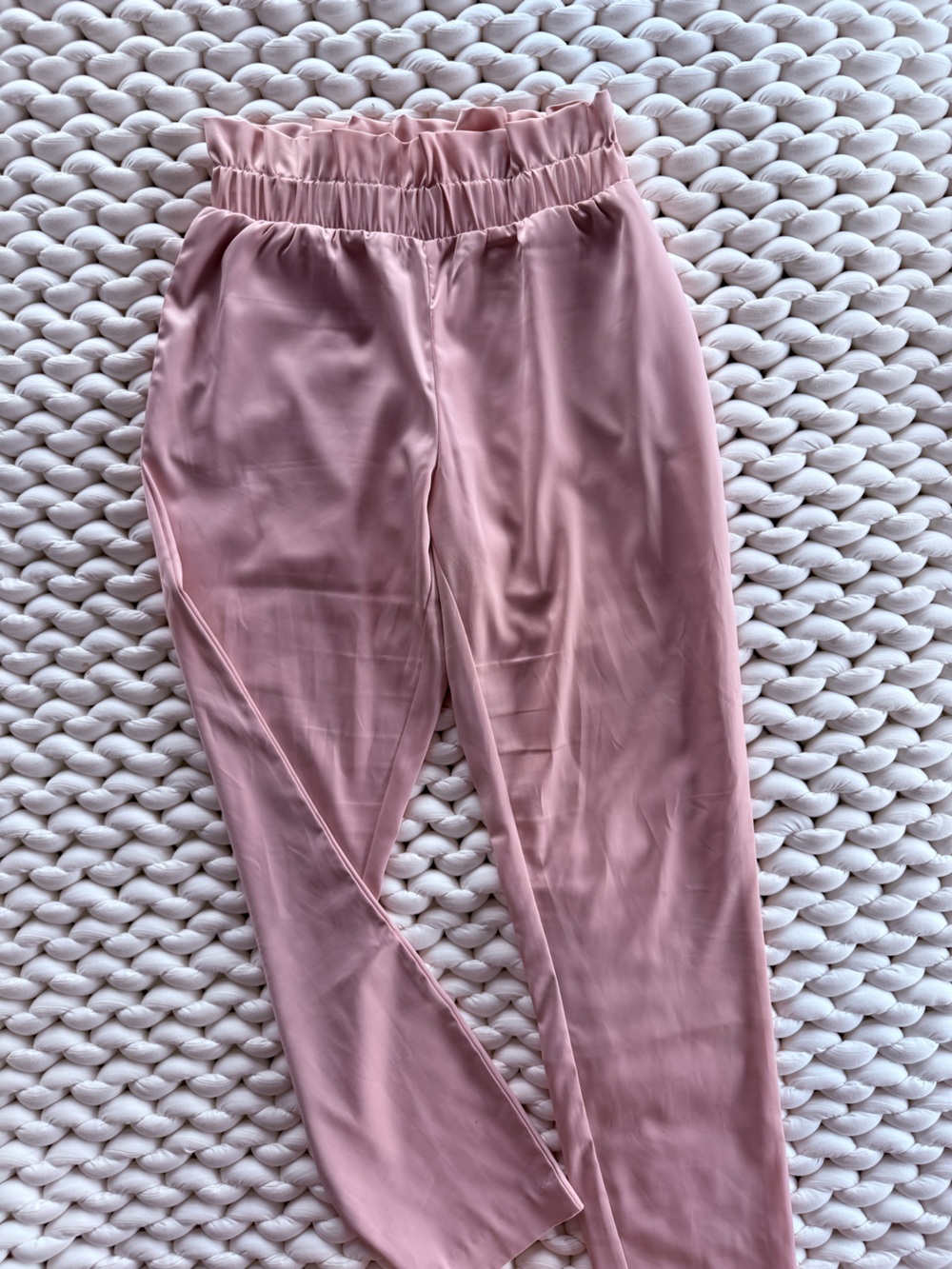 Soft Pink Satin Pants